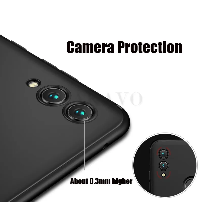 Чехол MAKAVO для Huawei Honor Note 10 полностью защищающий мягкий силиконовый матовый чехол