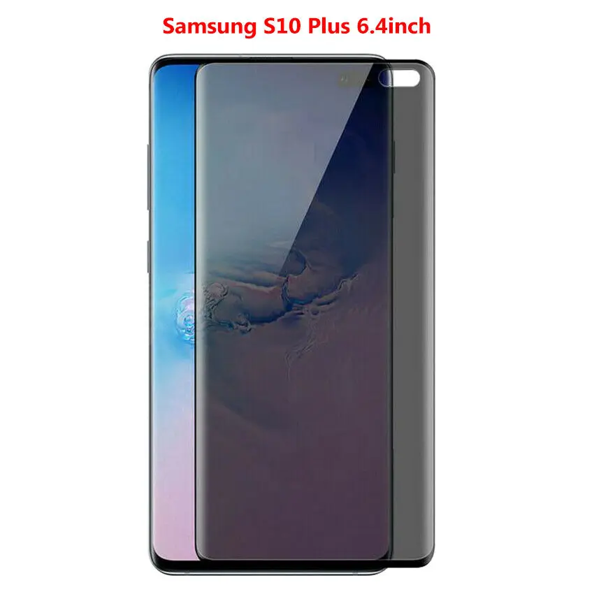 6D изогнутое полное Защитное стекло для сохранения личной информации для samsung Galaxy Note 10 Plus S10 Plus S10E S10+ 9H покрытие из закаленного стекла с антишпионскими бликами - Цвет: S10 Plus