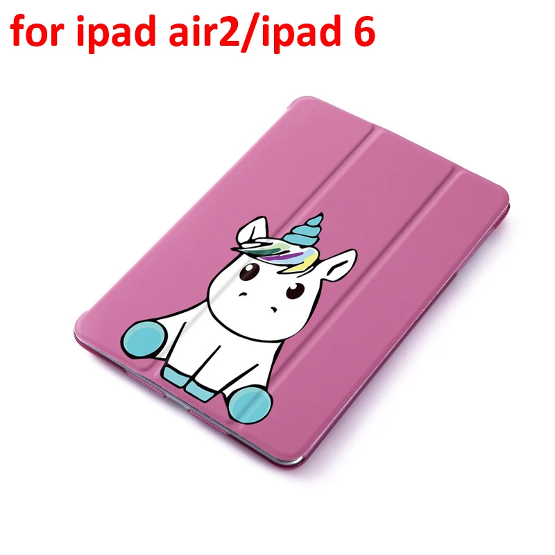 Чехол с единорогом для ipad 9,7 дюймов ipad 2 3 4 5 6 из искусственной кожи Стенд кожаный чехол матовый чехол-накладка чехол для ipad Air 1 2 - Цвет: for ipad6 ipad air2