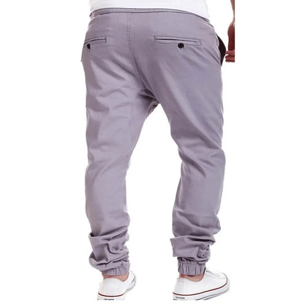 2018 мужские s джоггеры Брендовые брюки повседневные однотонные Jogger хаки черные