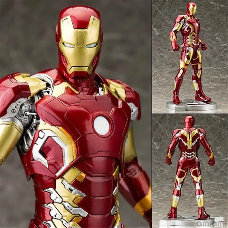 Мстители Железный человек Марка XLIII ARTFX+ Статуя предварительно окрашенная ПВХ фигурка Коллекционная модель дети аниме игрушки кукла подарок 30 см