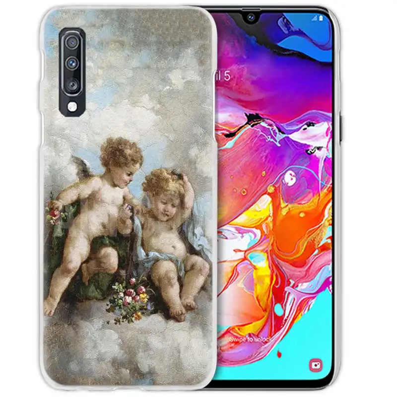 Художественный чехол с ангелом Амуром для samsung Galaxy A50 A70 A20e A40 A30 A20 A10 A8 A6 Plus A9 A7 жесткий прозрачный чехол для телефона из поликарбоната