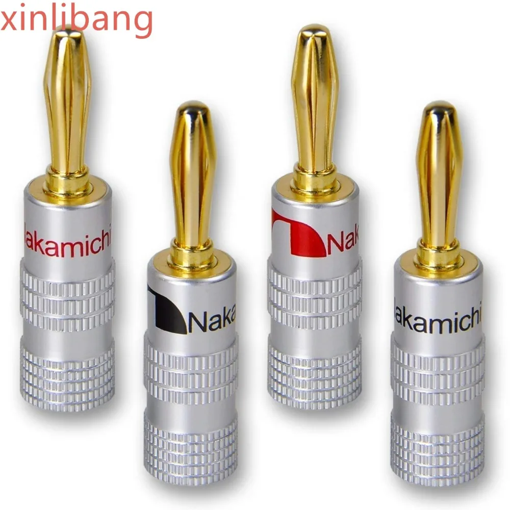 

2pcs Nakamichi Speaker Banana plug connectors 24K