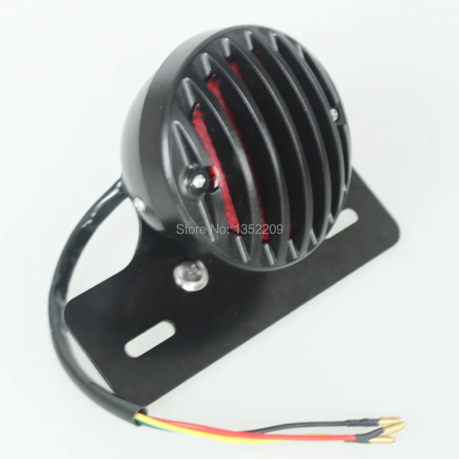 Черный Металлический гриль Ретро тормозной задний светильник с кронштейном