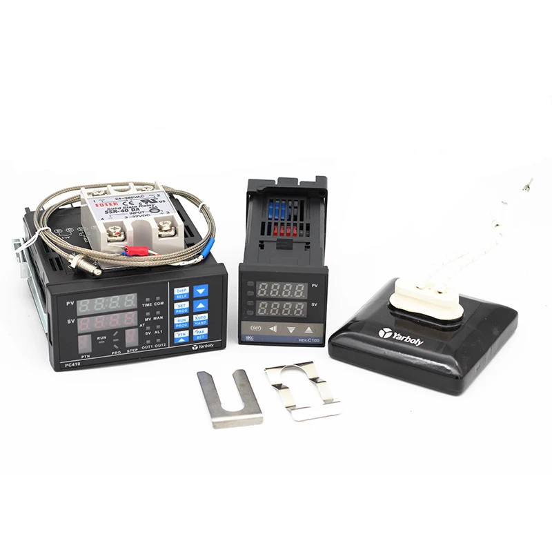 Панель регулятора температуры PC410 PID+ REX-C100+ Max.40A SSR+ Датчик термопары K+ керамическая Тепловая пластина для IR6500 IR6000 450W
