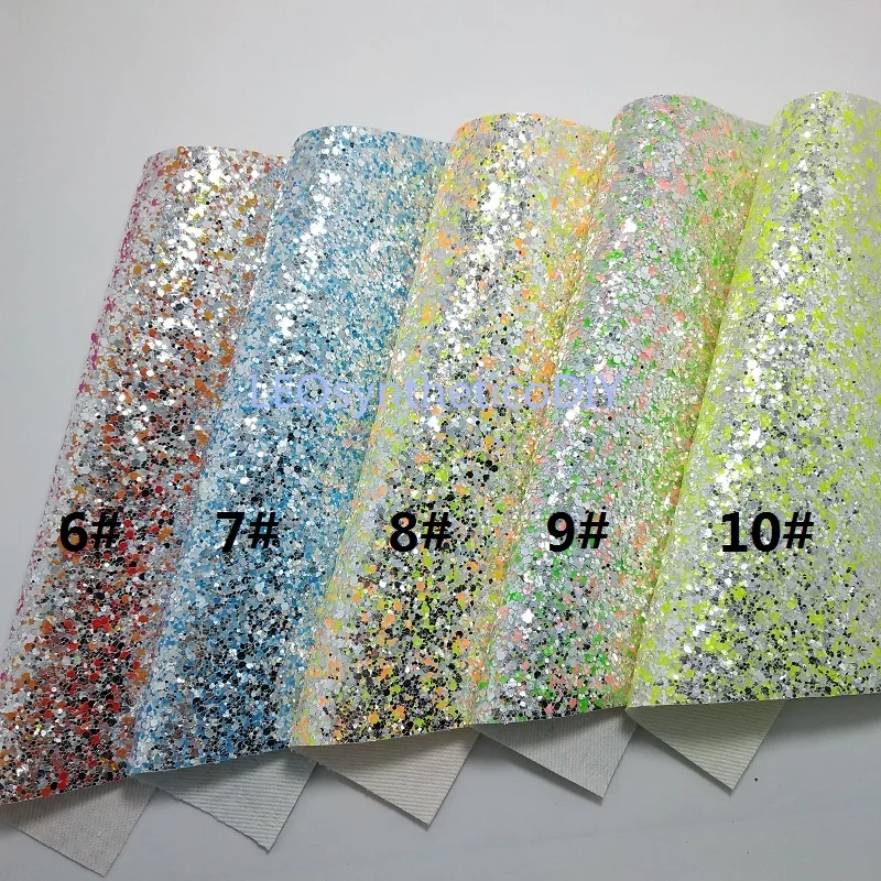 90X134CM неон кристалл коренастый блеск кожа для изготовления бантов аксессуары
