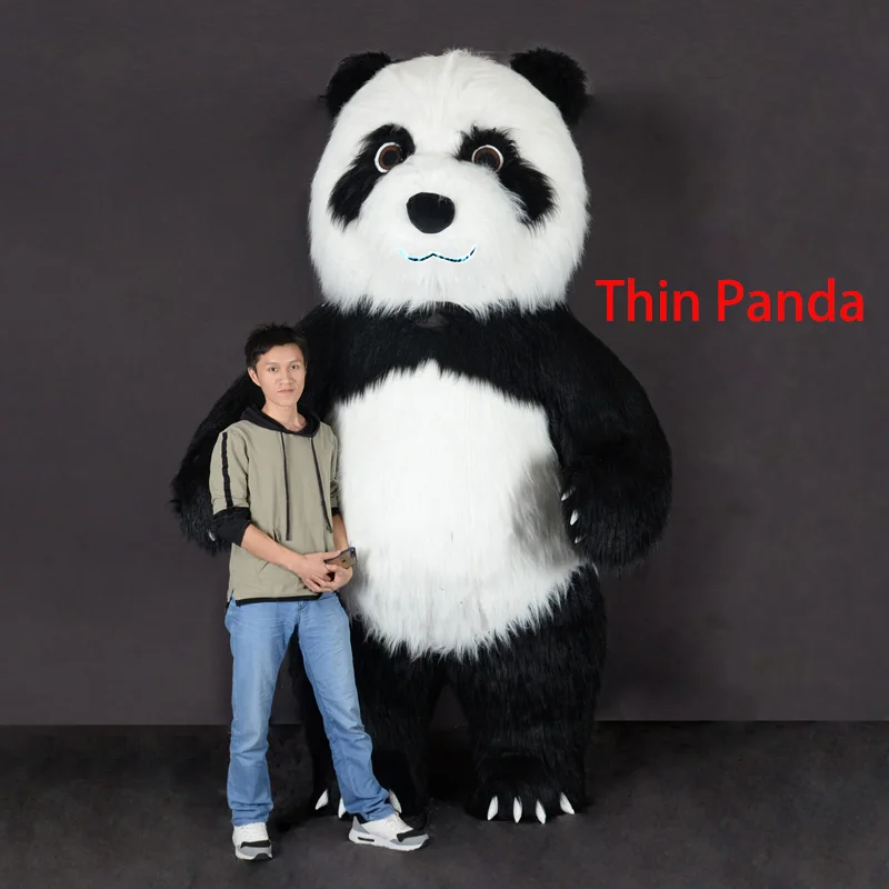 thin panda Надувной костюм панды маскарадный костюм для карнавала карнавальные костюмы костюм на Хэллоуин - Цвет: thin panda