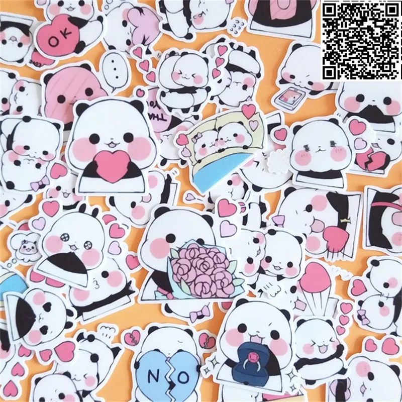 40 шт. Детские забавные бумажные наклейки домашние с маленькой пандой для