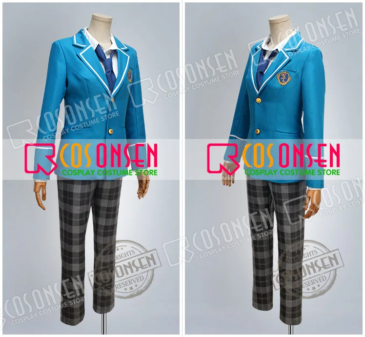 Косплей ONSEN ансамбль звезды юменосаки частная Академия голубая школьная форма