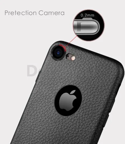 Роскошный кожаный чехол для Apple iPhone 6s 7 Мягкий Силиконовый Модный мужчин задняя