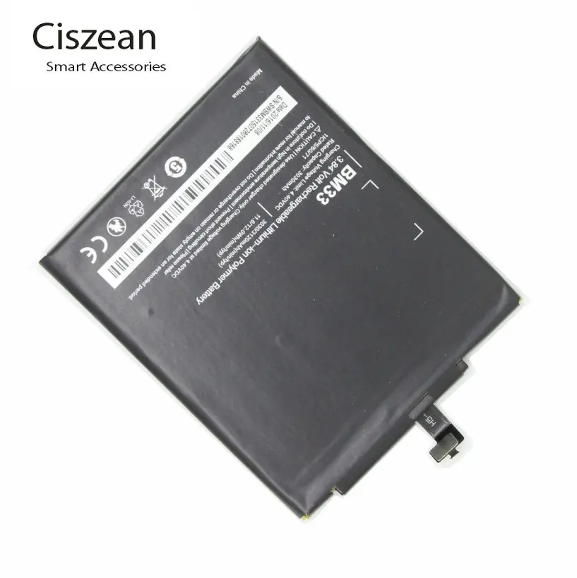 Ciszean 3030 мА/ч 11.6Wh BM33 / BM 33 3.84VDC сменная литий полимерный аккумулятор для Xiaomi Mi4i Mi 4i
