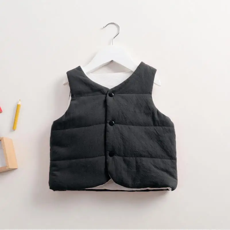 picture Распродажа, Новые однотонные детские жилеты Colete Infantil, осенне-зимний жилет для девочек, утепленное хлопковое пальто с воротником с рюшами, детская одежда - Цвет: picture