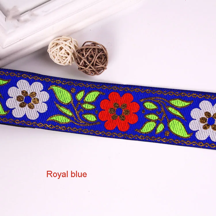 Meetee 1PC 5CM Sun Flower National Style Lace Ribbon Apparel Decoration Accessories Jacquard Satin ZK5114 | Дом и сад