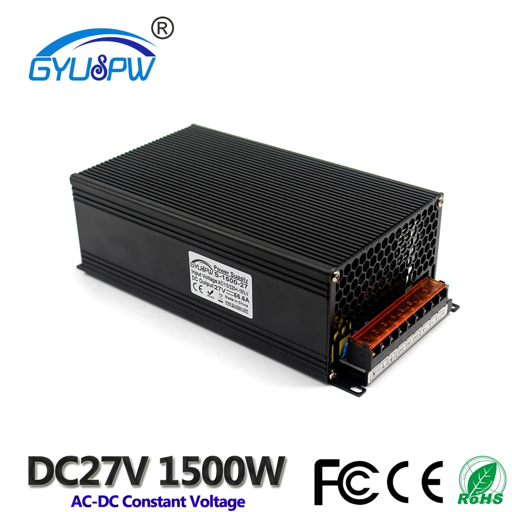 Источник питания DC 27V 55.6A 1500W импульсный источник трансформатор 220V AC DC27V SMPS для