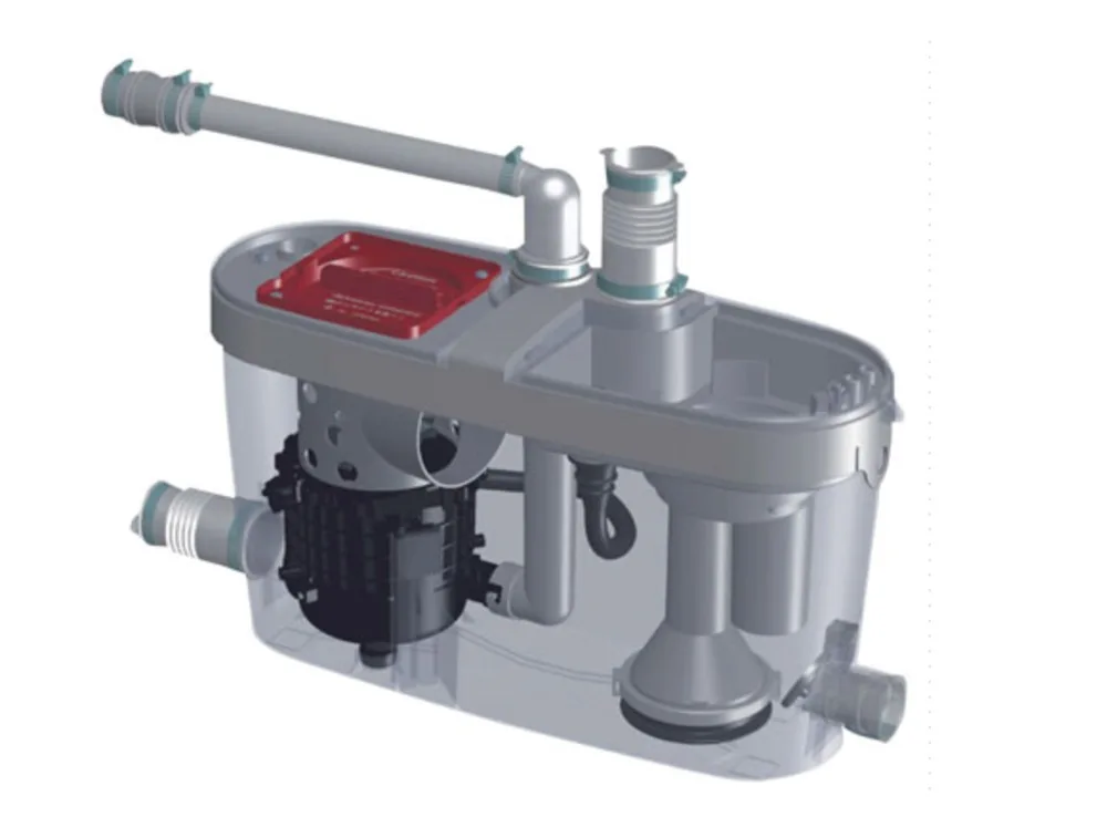 400W High flow pump sewage lifting for a toilet