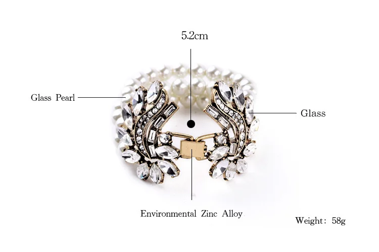 Многослойная цепь с искусственным жемчугом браслет подружки невесты свадебные