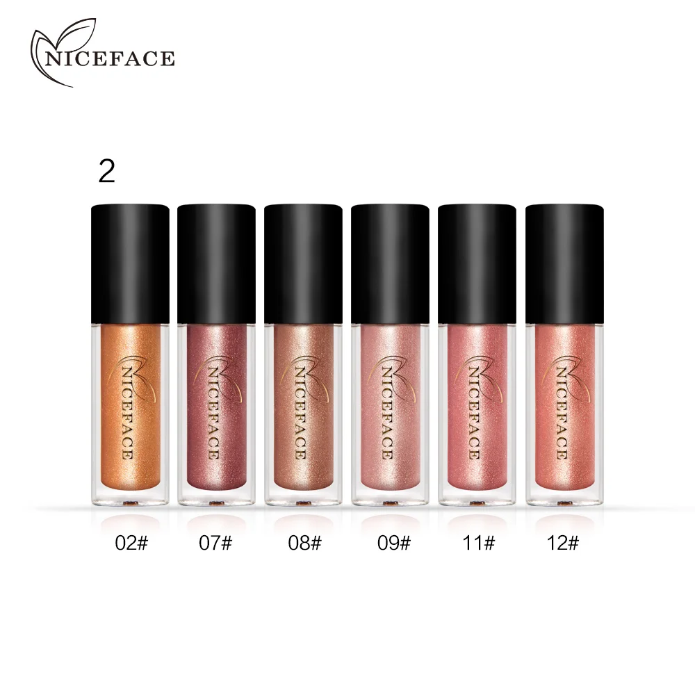 NICEFACE 6 Вышивка Губная помада набор с металлическим Блеск для губ комплект |