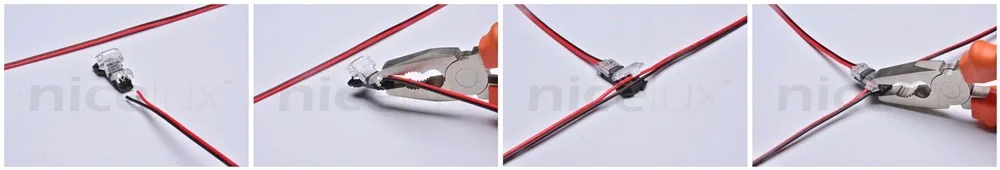 10 шт. 2pin DC/AC 300 В 10A разъем провода 18-22AWG без сварки скотч замок Быстрый Разъем Кабельный зажим клеммный блок