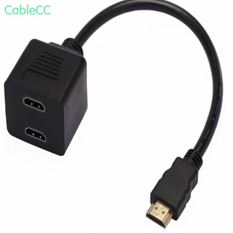Разветвитель HDMI один штекер и два гнезда линия передачи кабеля HDTV 1080P HD