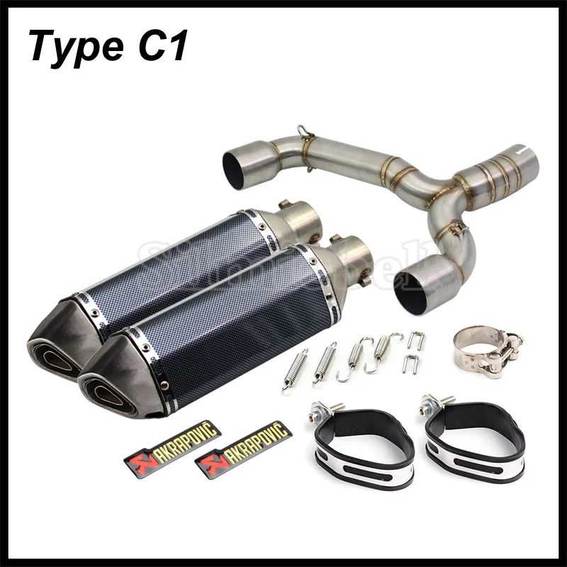 Для Suzuki GSR400 GSR600 BK400 BK600 GSR 400 BK 600 Akrapovic мотоциклетная выхлопная труба с мото глушителем Escape средняя Соединительная труба