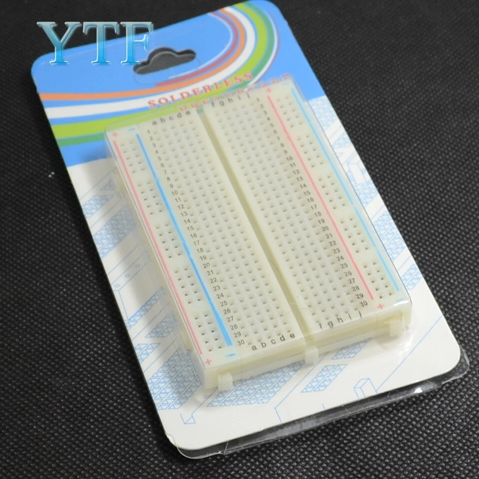 Универсальная макетная мини плата без пайки 400 контактов имеются контакты AL для