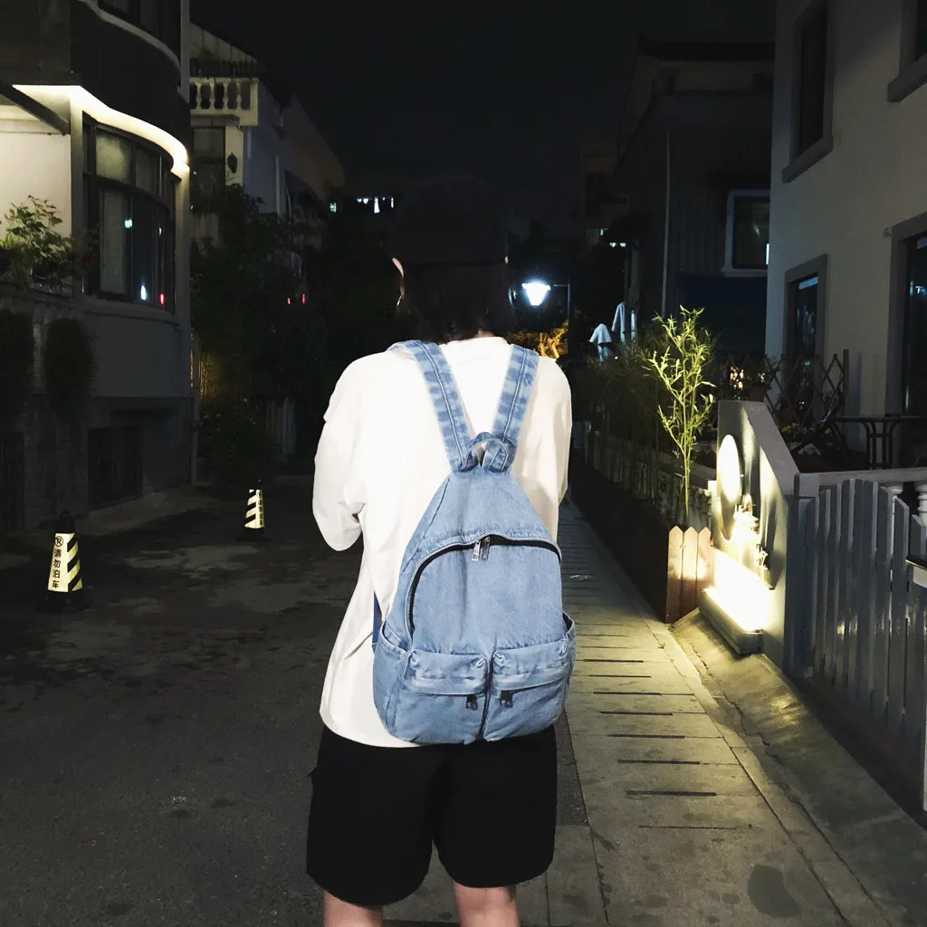 2019 Высококачественный винтажный Многофункциональный рюкзак из денима дорожная