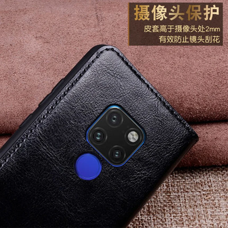 Чехол из натуральной кожи для huawei mate 20 20Pro, Роскошный чехол для телефона, закаленное стекло, Защита экрана для huawei mate 20X