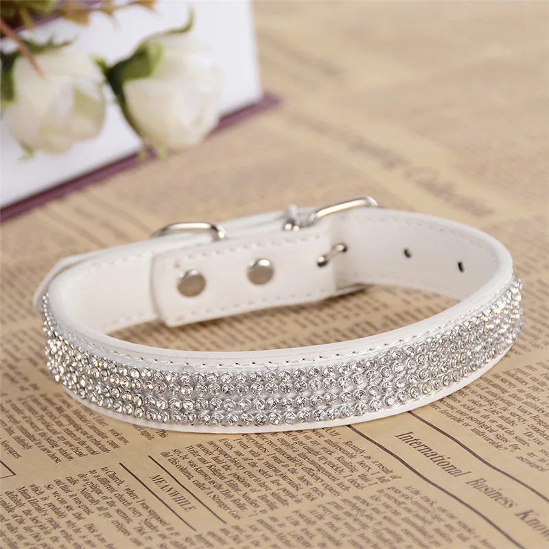 ошейники для собак все Bling Diamante из искусственной кожи со стразами кошка мелких