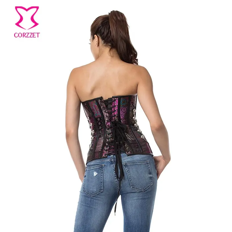 Корсет Corzzet Женский большой размер ретро готический стимпанк корсет со