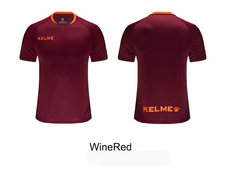 Kelme мужские футбольные Джерси дышащие индивидуальные спортивные тренировочные Джерси с коротким рукавом быстросохнущие футболки 3891060