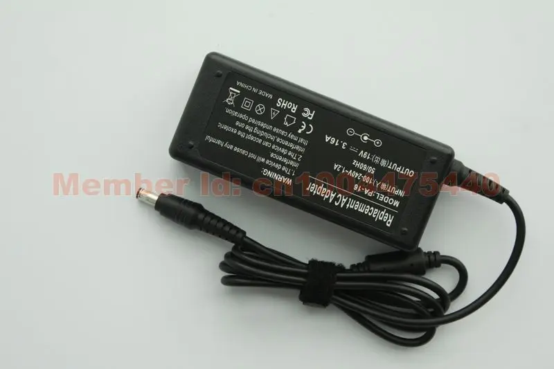 Замена 19 В 3.16A 5.5*3.0 ММ 60 Вт Для Samsung R429 R428 RV415 RV420 RV515 R522 R530 R540 R510 Ноутбук AC Зарядное