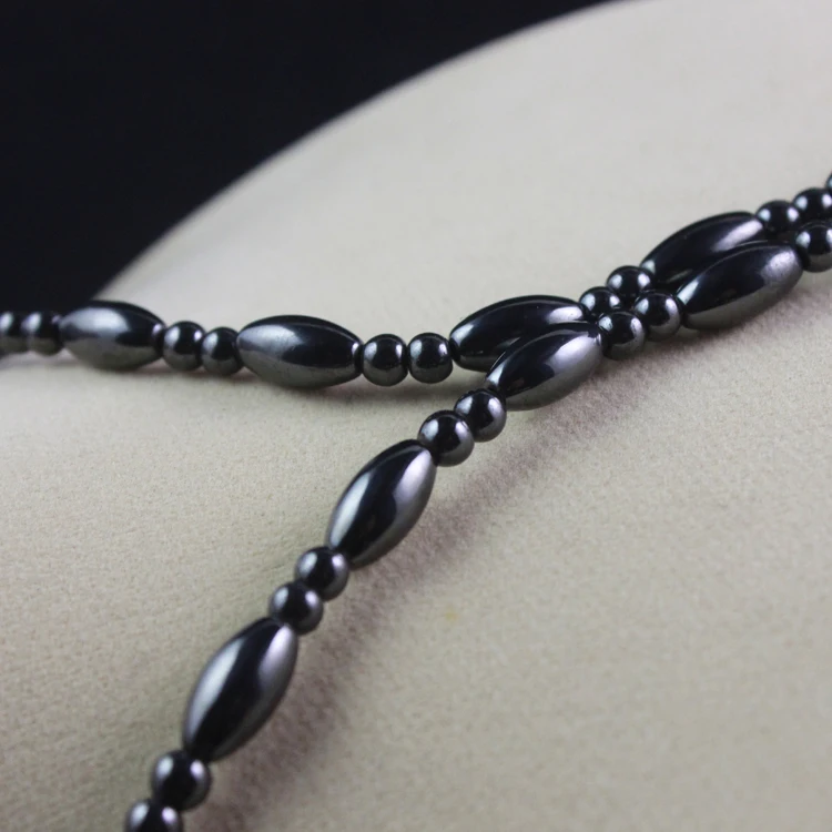 Магнитное овальное ожерелье из гематита с бусинами для здоровья подарок мужчин и