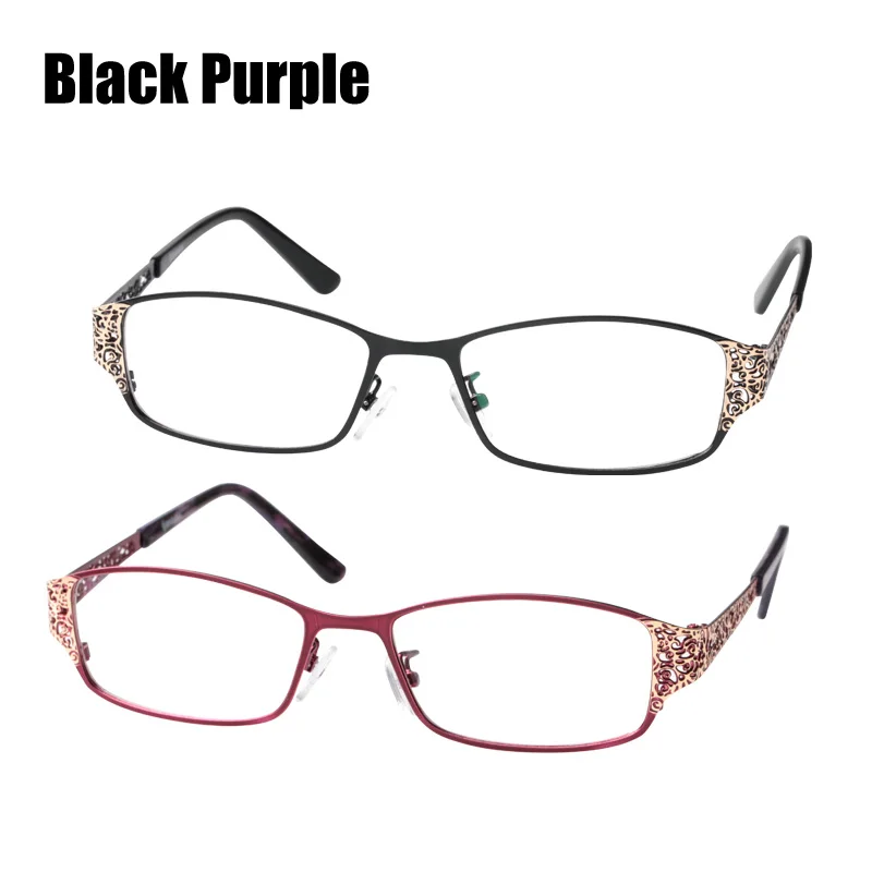 Black Purple Mixed SOOLALA очки для чтения, женские и мужские очки для чтения в полой оправе, диоптрийные очки для дальнозоркости+ 0,5 1,5 1,75 2,25 до 5,0 - Цвет оправы: Black Purple Mixed