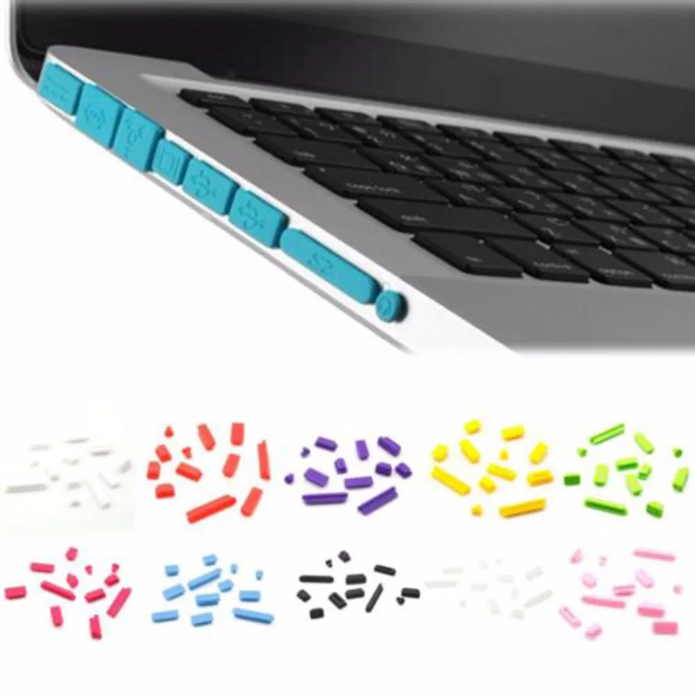 Цветная мягкая силиконовая Пылезащитная заглушка для Macbook Air 1" 11" retina ports для ноутбука резиновая Пылезащитная заглушка 12 шт