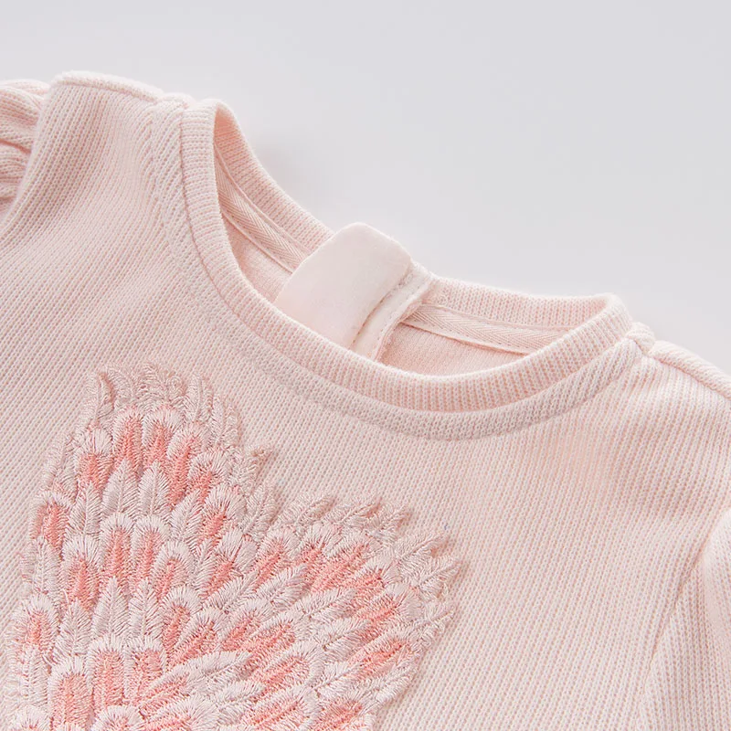 DB7050 dave bella/весеннее Платье с принтом для маленьких девочек детское платье на день