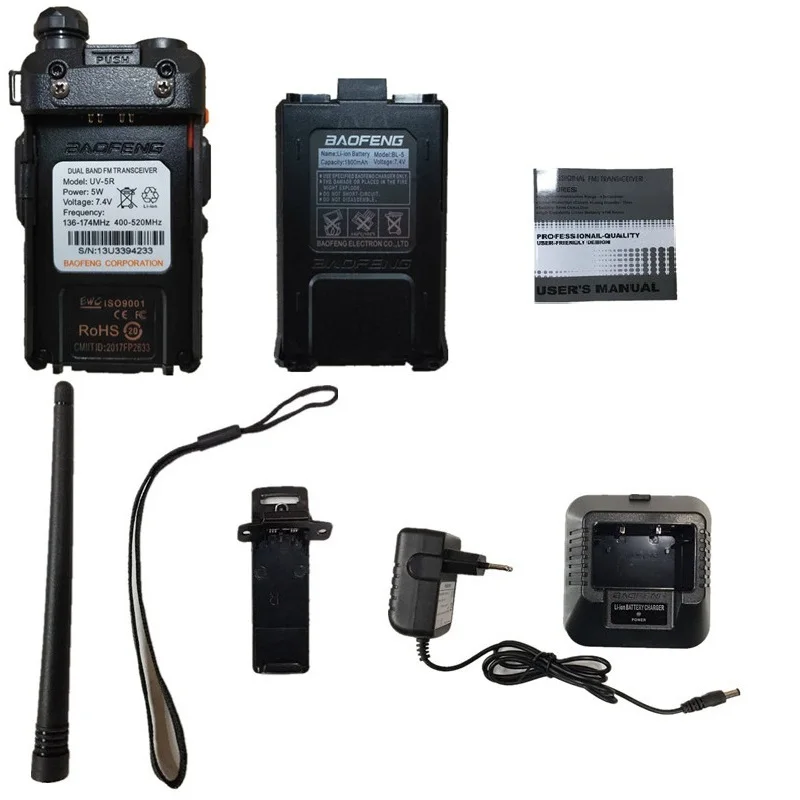 4 шт. портативная рация BAOFENG VHF UHF 136 174 МГц/400 520 МГц Любительская CB радиостанция КВ
