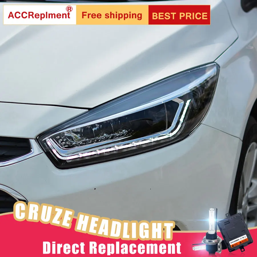 2 шт. светодиодный фары для автомобиля Chevrole Cruze 15-16 Автомобильные ангельские