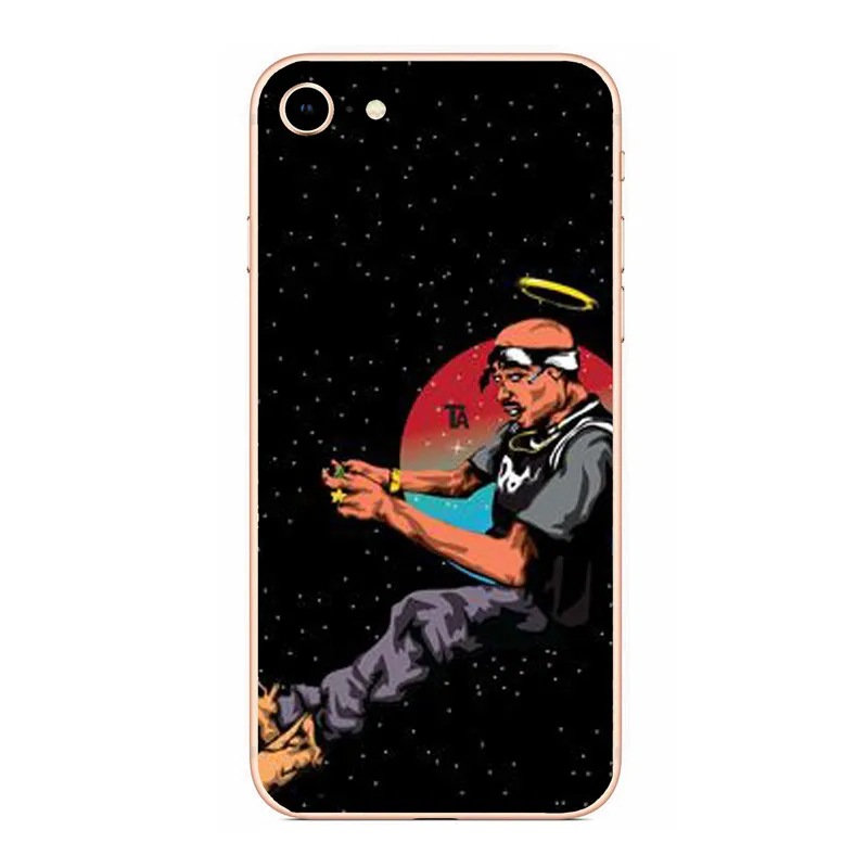 2Pac Tupac Amaru Shakur Makaveli чехол для iPhone 8 XS Max 7 6 6splus X 5S SE Мягкий силиконовый