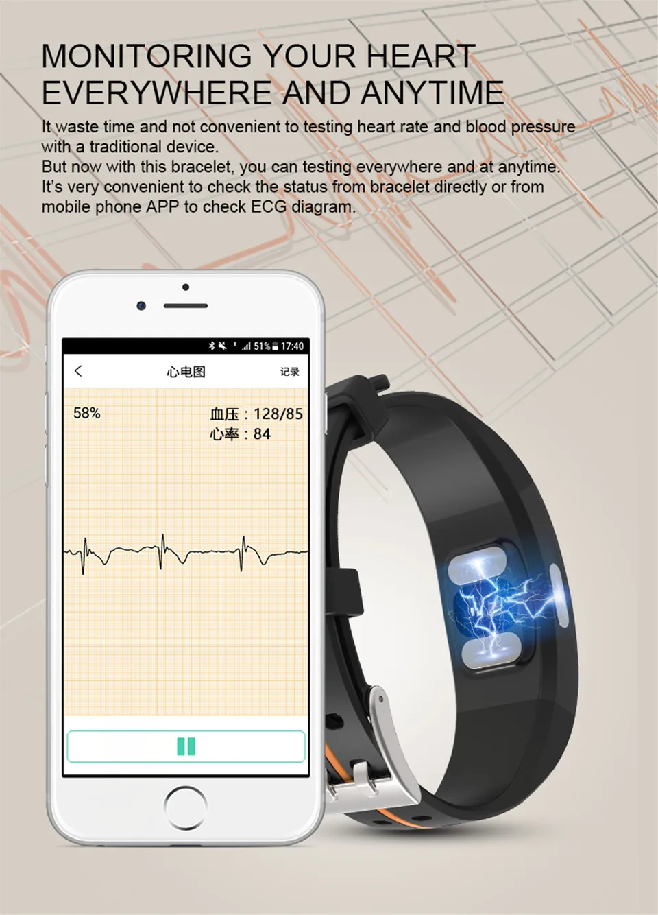 P3 Смарт-часы ECG+ PPG кровяное давление монитор сердечного ритма шагомер спортивный браслет «Умные» часы для IOS Android IP67 водонепроницаемый