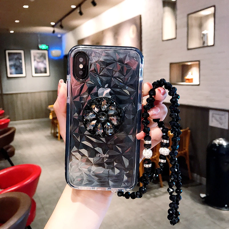 Для iPhone 6 6s 7 8 plus X для Samsung galaxy s8 s9 роскошный блестящий чехол телефона с подставкой