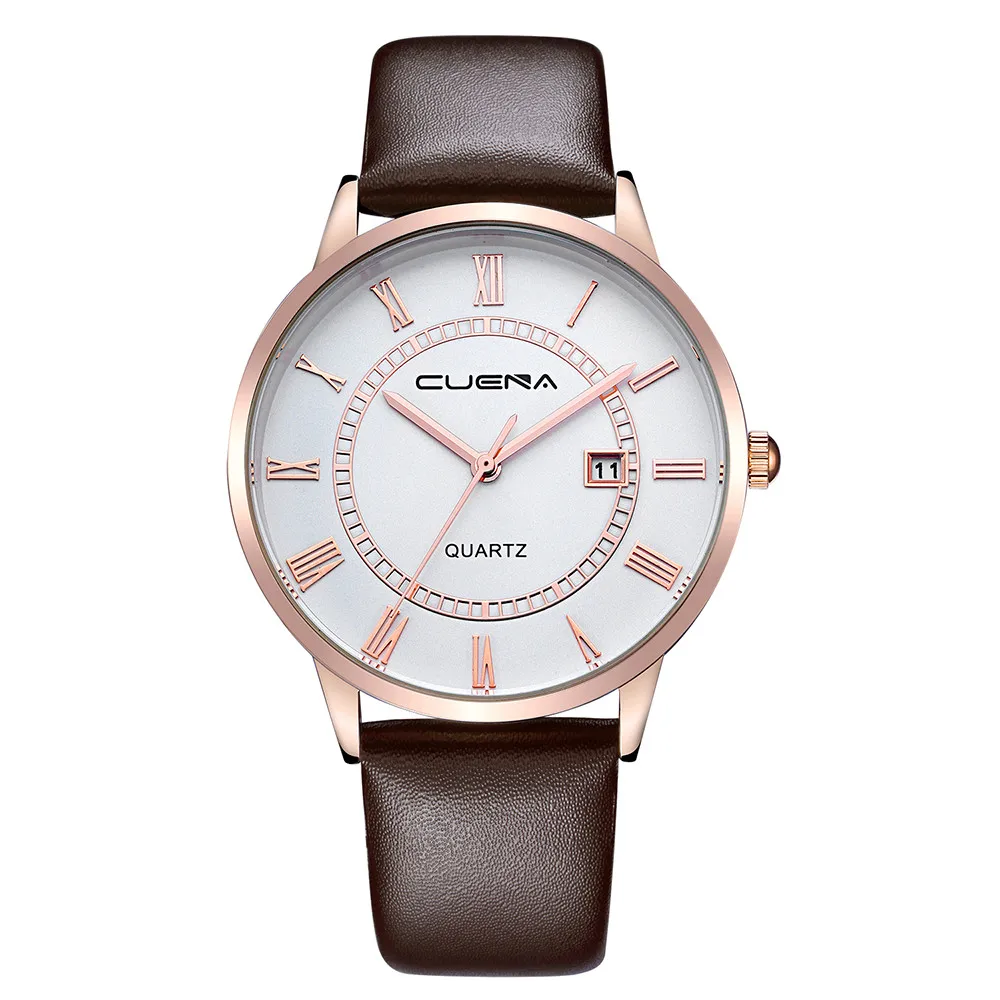 CUENA Ультратонкие мужские часы из нержавеющей стали водонепроницаемые Роскошные