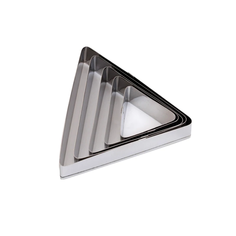 Triangle KHGDNOR 5 шт./компл. круг/Сердце/цветок/звезда Форма для нарезки печенья в виде год инструменты для украшения торта печенье рождественского печенья кроя пресс-форм - Цвет: Triangle