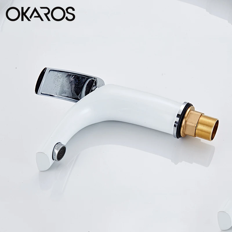 OKAROS Elegent смеситель для ванной комнаты водопроводный цветной Белый Черный