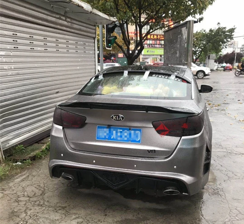 Используется для KIA k5/спойлер Optima год глянцевое углеродное волокно/FRP заднее крыло R стиль спойлер, аксессуары