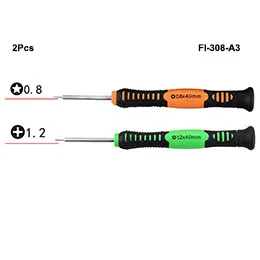 Five-star 0,8 1,2 Phillips 1,2 1,5 2,0 шлицевая 2,0 Torx T3 T4 T5 T6 Y2.0 Прецизионная отвертка для iPhone, телефонов, ПК, инструмент для ремонта - Цвет: FI-308-A3-2Pcs