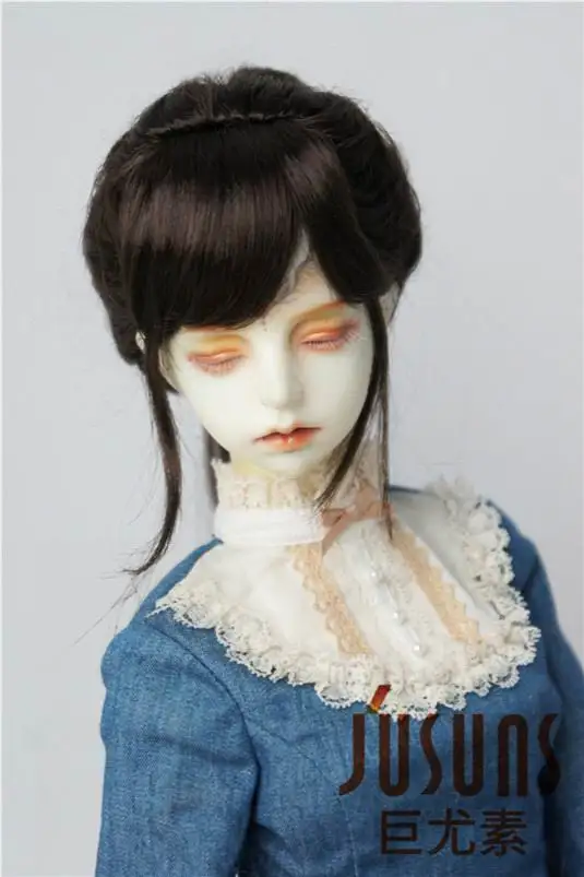 JD289 1/3 21-23 синтетические мохер BJD парики SD высокой один хвостик парик с полной челкой Нобелевской леди кукла волос