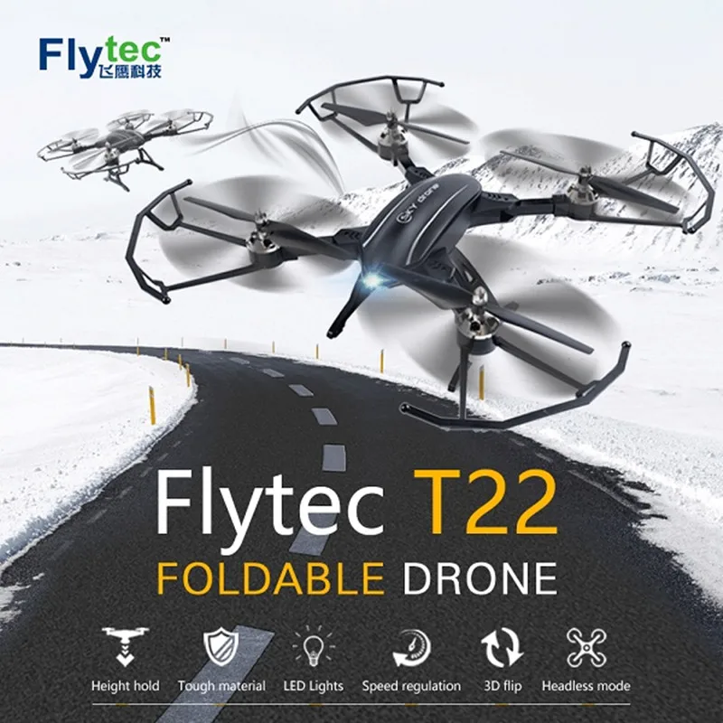 Flytec T22 2 4G складной Радиоуправляемый Дрон 4CH 6 осевой гироскоп самолет с функцией