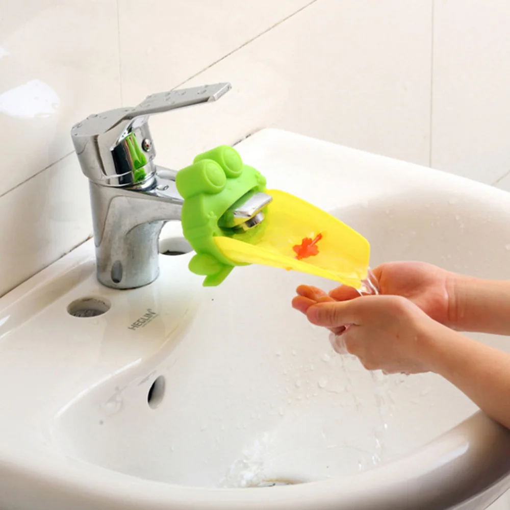 Frog Faucet Extender Sink Handle Extension Toddler Kid Children Hand Wash Tools Water Trough Kitchen faucet Accessorise | Обустройство