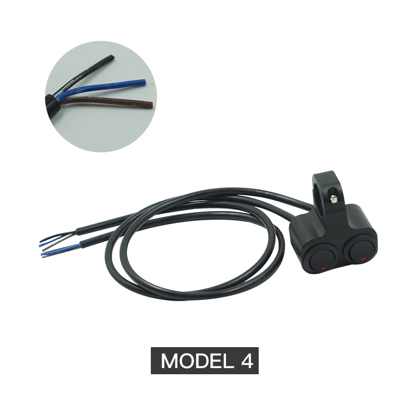 Model D 7/8 ''22 мм на руль мотоцикла или Управление переключатели для высокое Высокий/Низкий Луч светильник головной светильник тумана Точечный светильник на включения/выключения двойной переключатель кнопки - Цвет: Model D