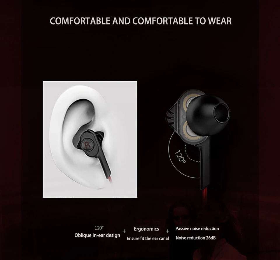 UiiSii T6 HIFI наушники с глубоким басом, с двойным драйвером, с шумоизоляцией, профессиональные наушники с микрофоном, наушники-вкладыши для смартфона